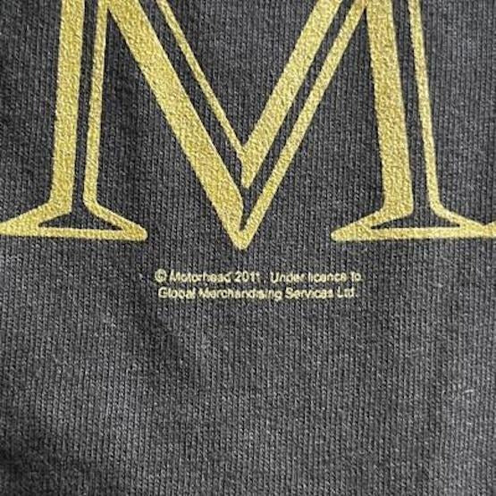 Motorhead England SnaggleTooth T-shirt - Gold 2011 Tour - S