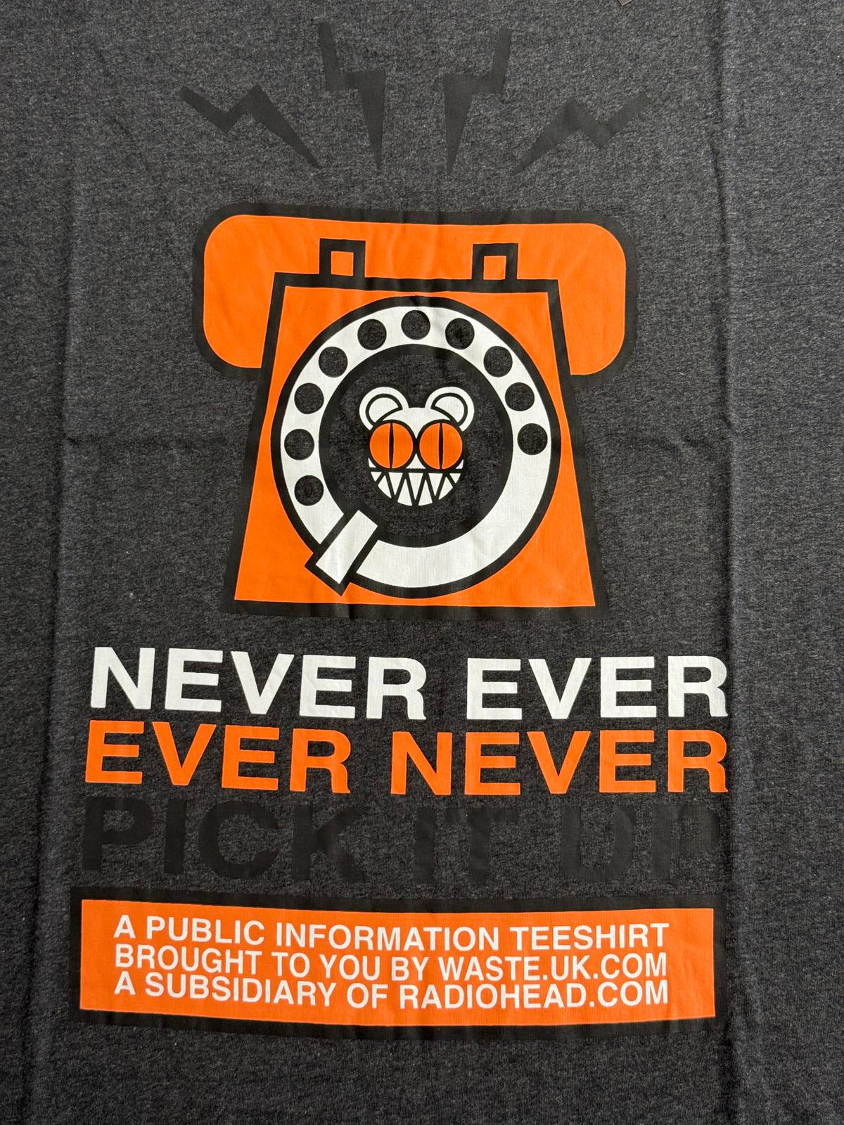 Radiohead Never Ever Phone T-shirt - Waste Clothing L
