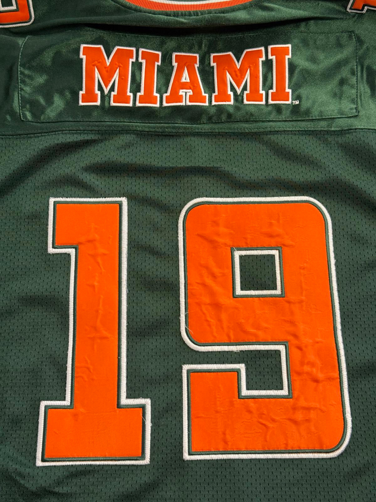 Colosseum Miami Hurricanes 19 Football Jersey Stitched XXL