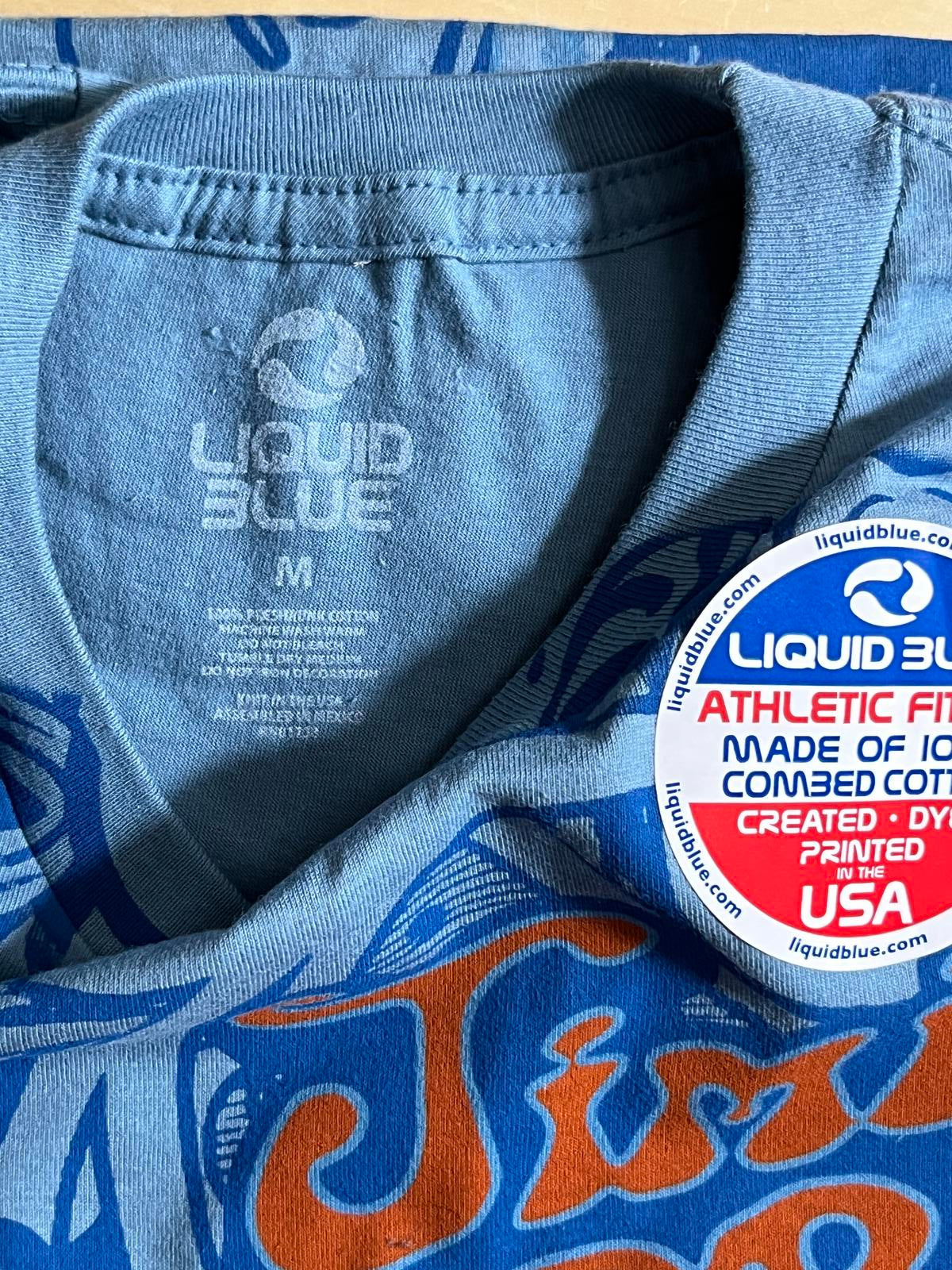 Jimi Hendrix Liquid Blue - Paisley Haze Soft T-Shirt - M