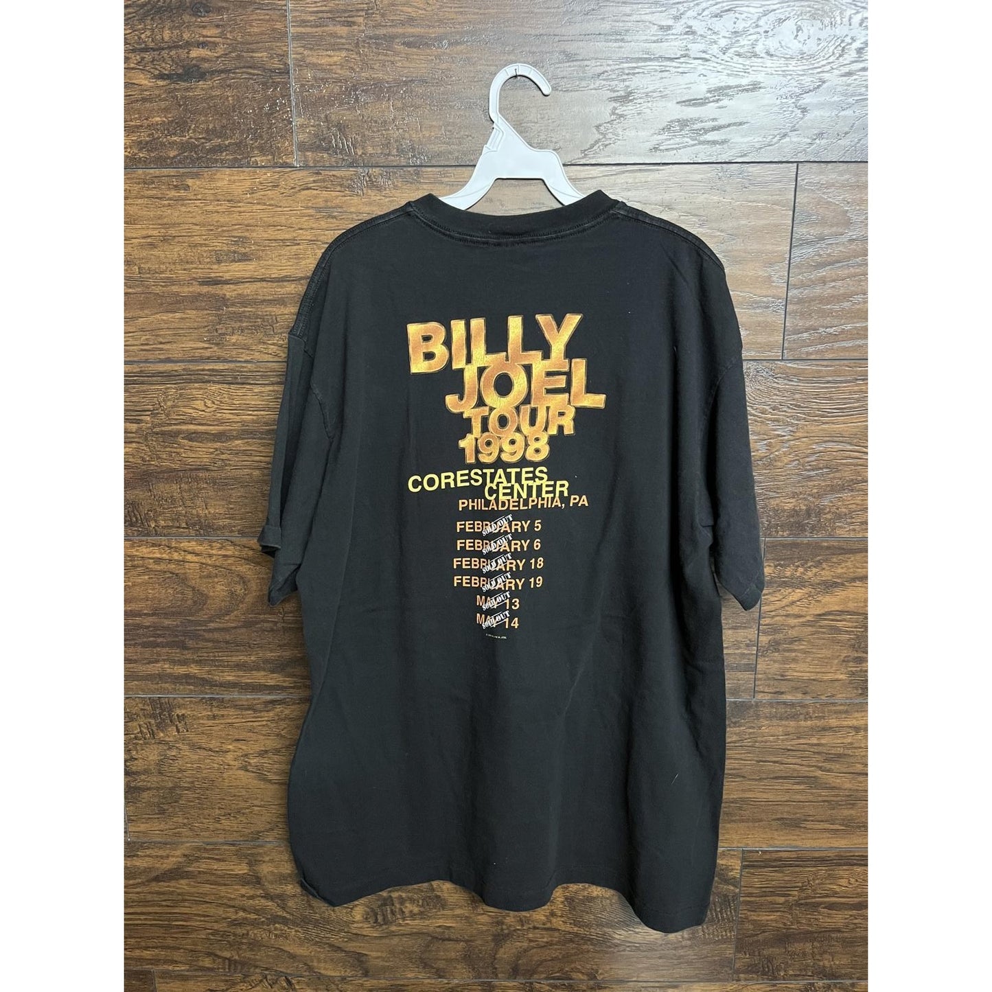 Billy Joel Tour T-shirt 1998 Sold Out Philadephia XL