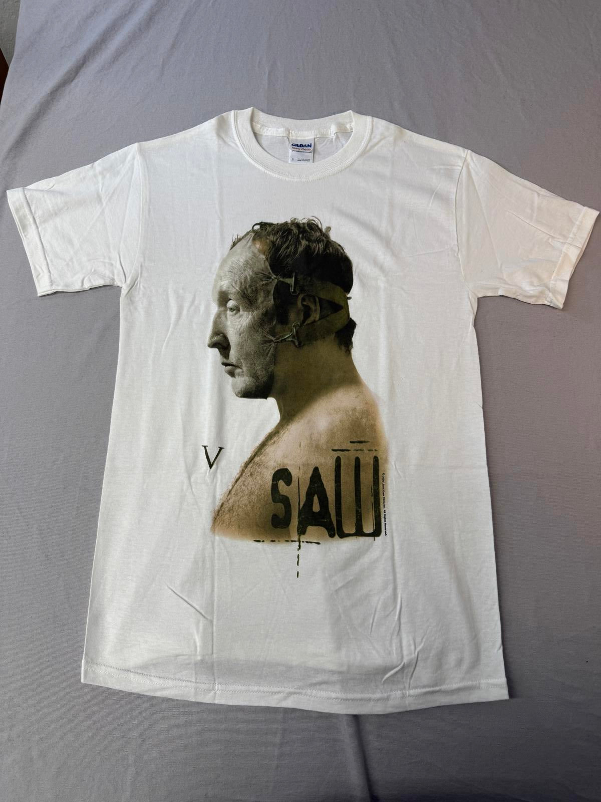 Saw 5 Movie Shirt Five Jigsaw Mask Tobin Bell- S