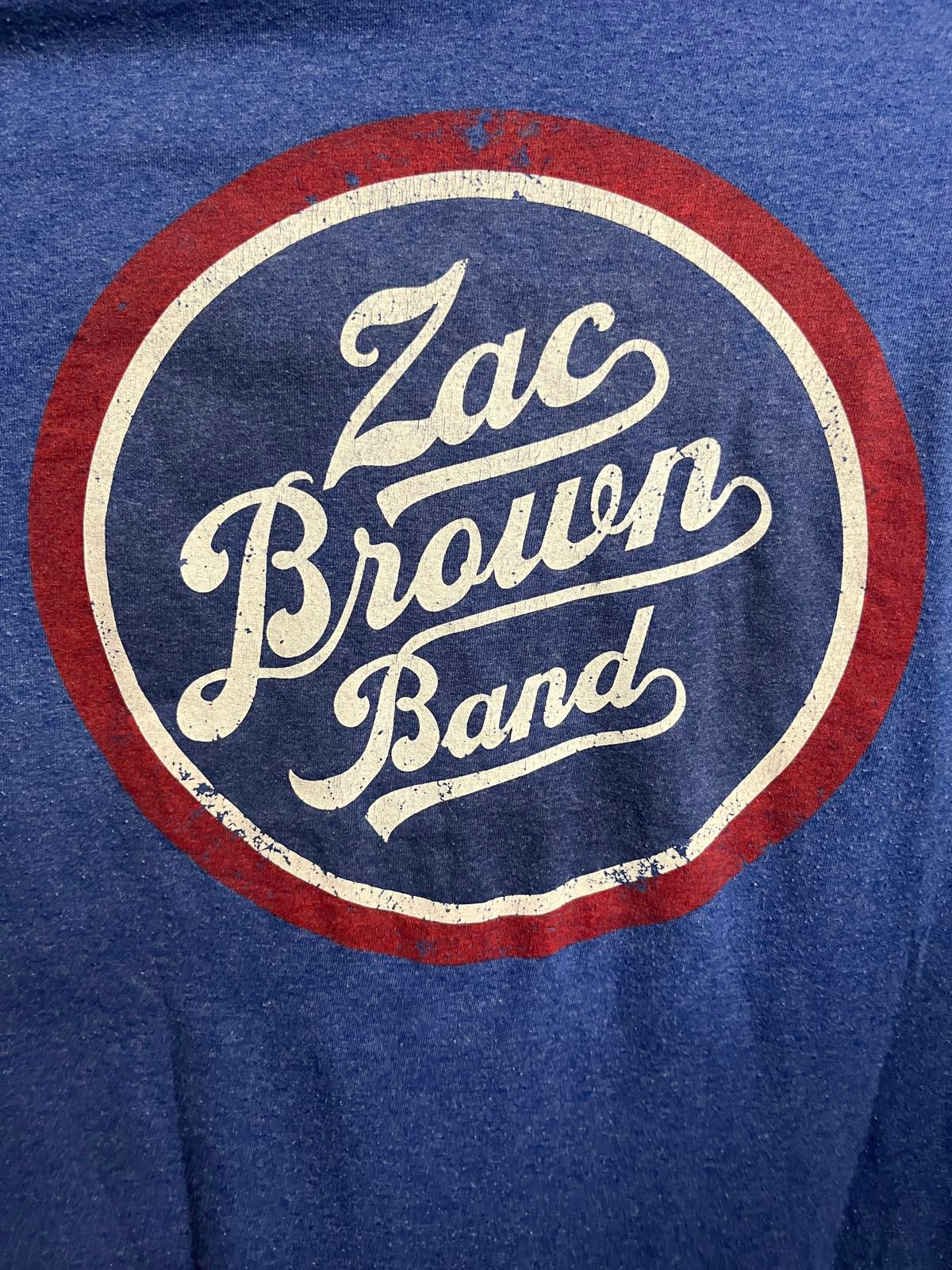 Zac Brown Band T-shirt New Jersey Red White Blue -M