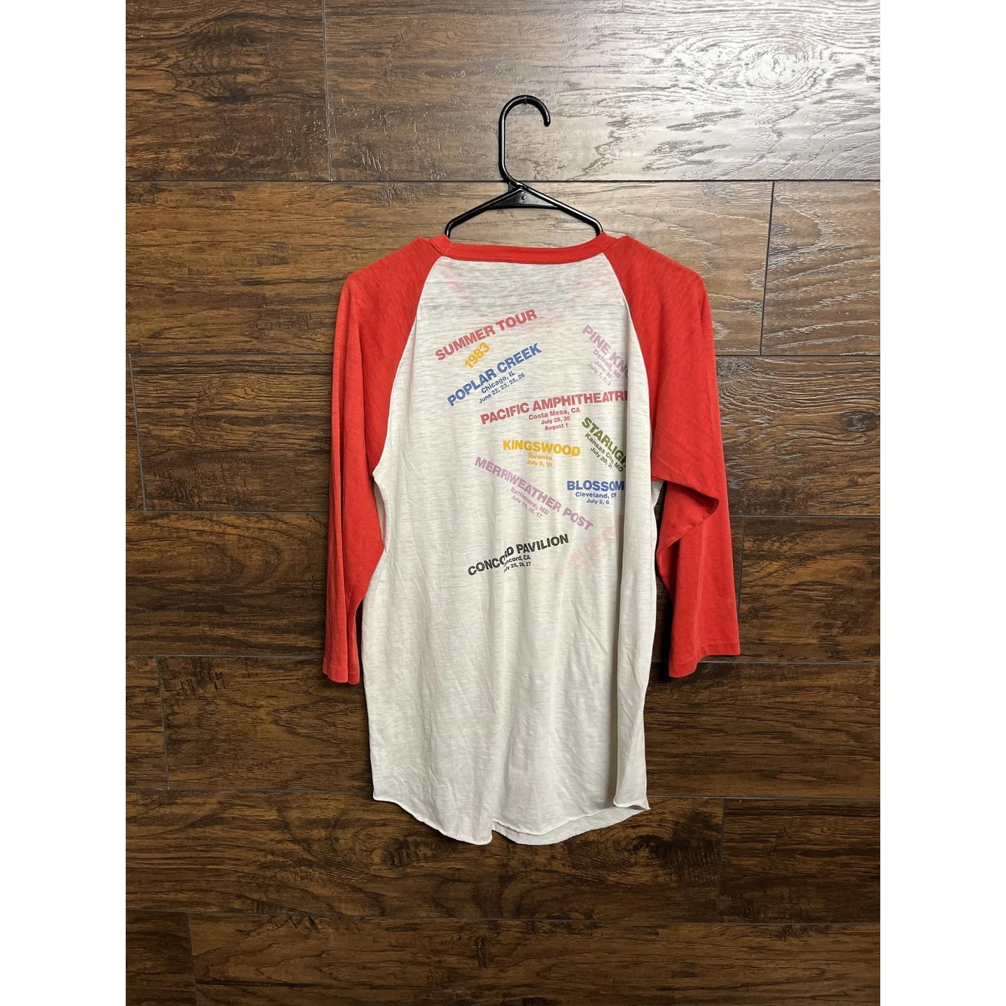 Vintage Barry Manilow Hot Tonight 1983 Tour Raglan 80s -