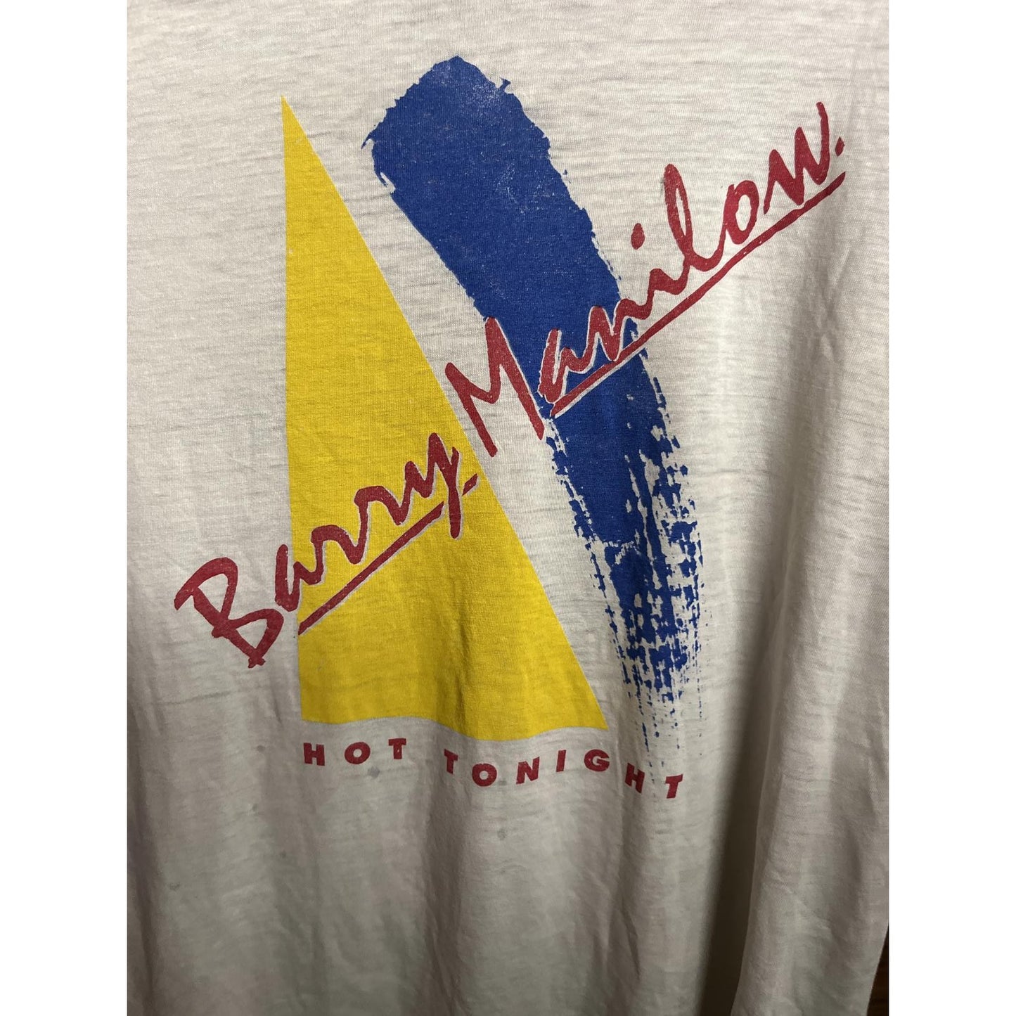Vintage Barry Manilow Hot Tonight 1983 Tour Raglan 80s -
