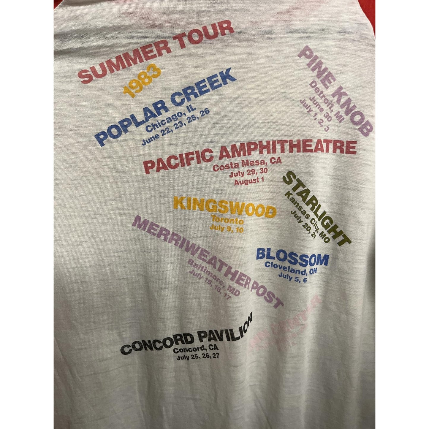 Vintage Barry Manilow Hot Tonight 1983 Tour Raglan 80s -