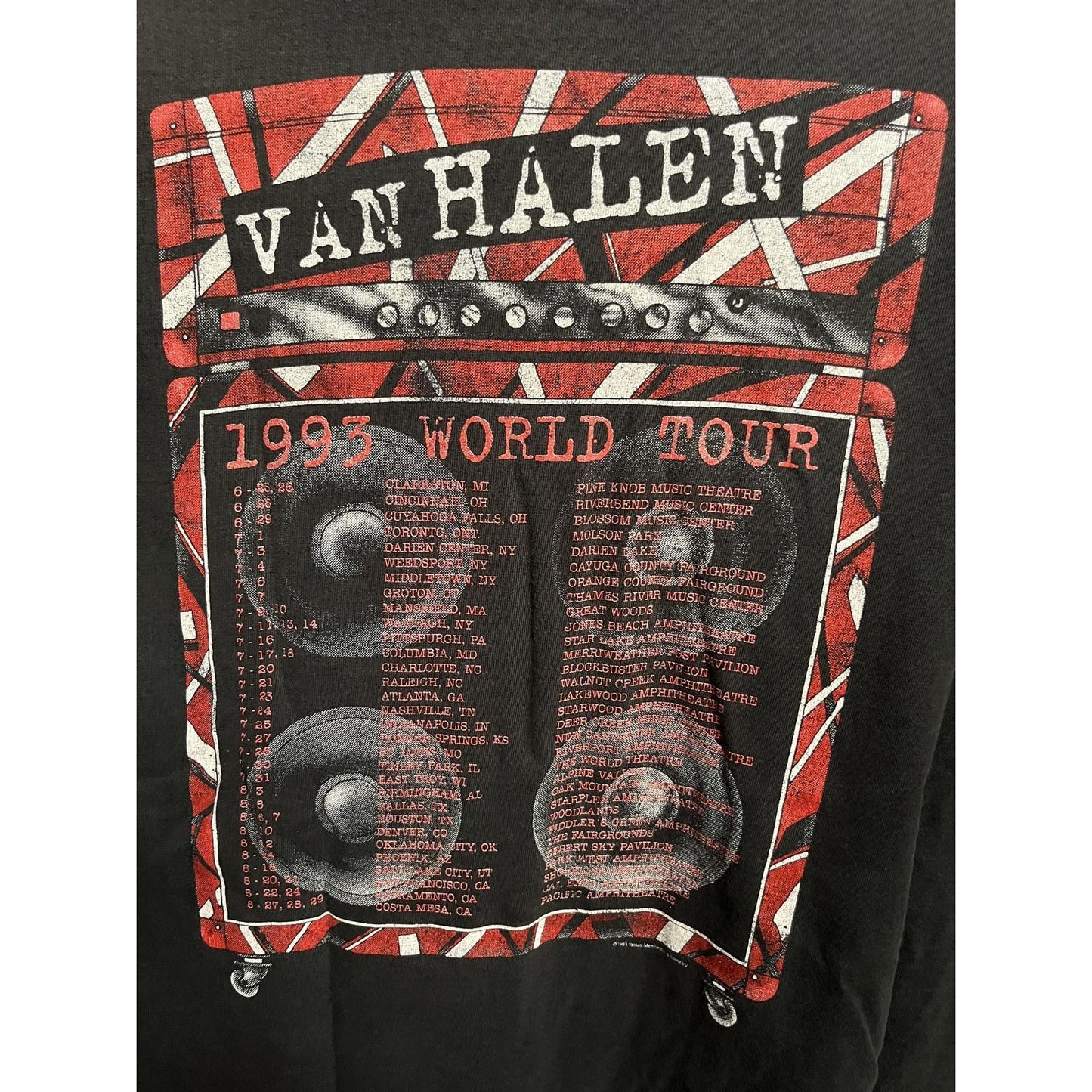 Vintage Van Halen Tour Tee - 1993 World Tour T-shirt -XL