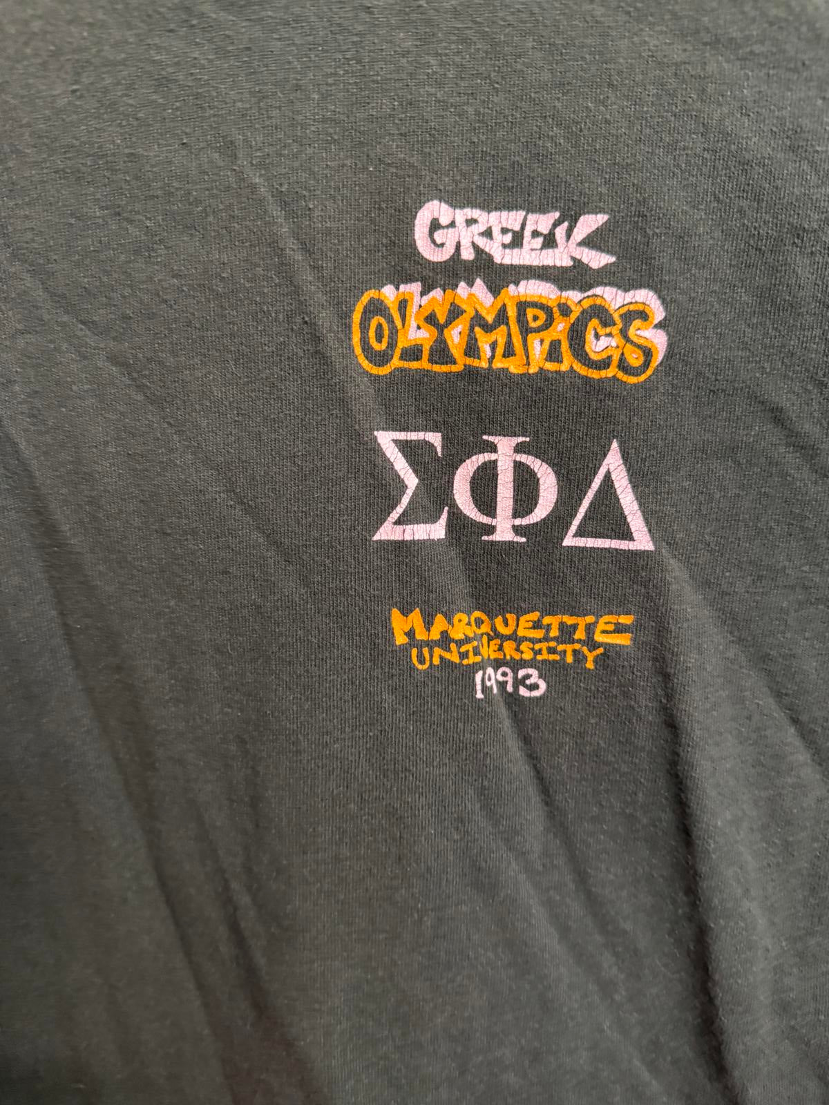 Vintage Marquette University T-shirt Greek Olympics 1993 XL
