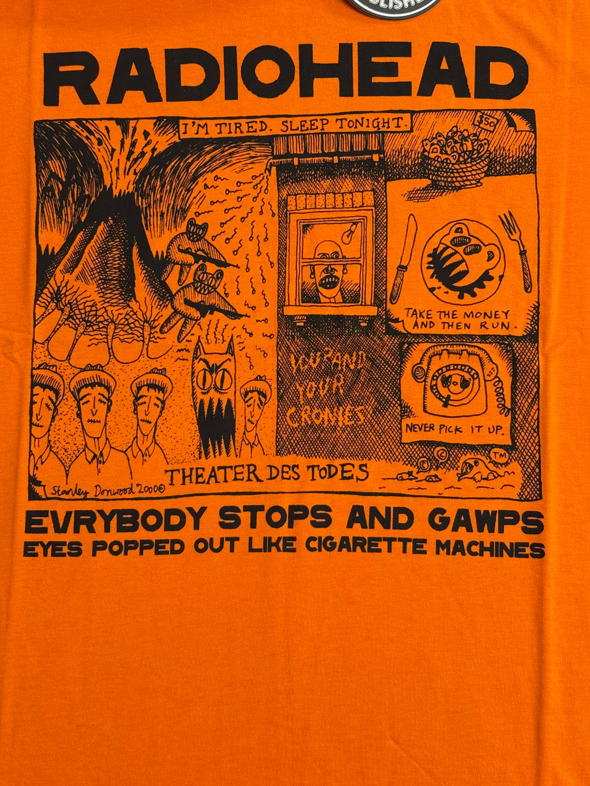 Radiohead Gawps Orange T-shirt - Waste Clothing L