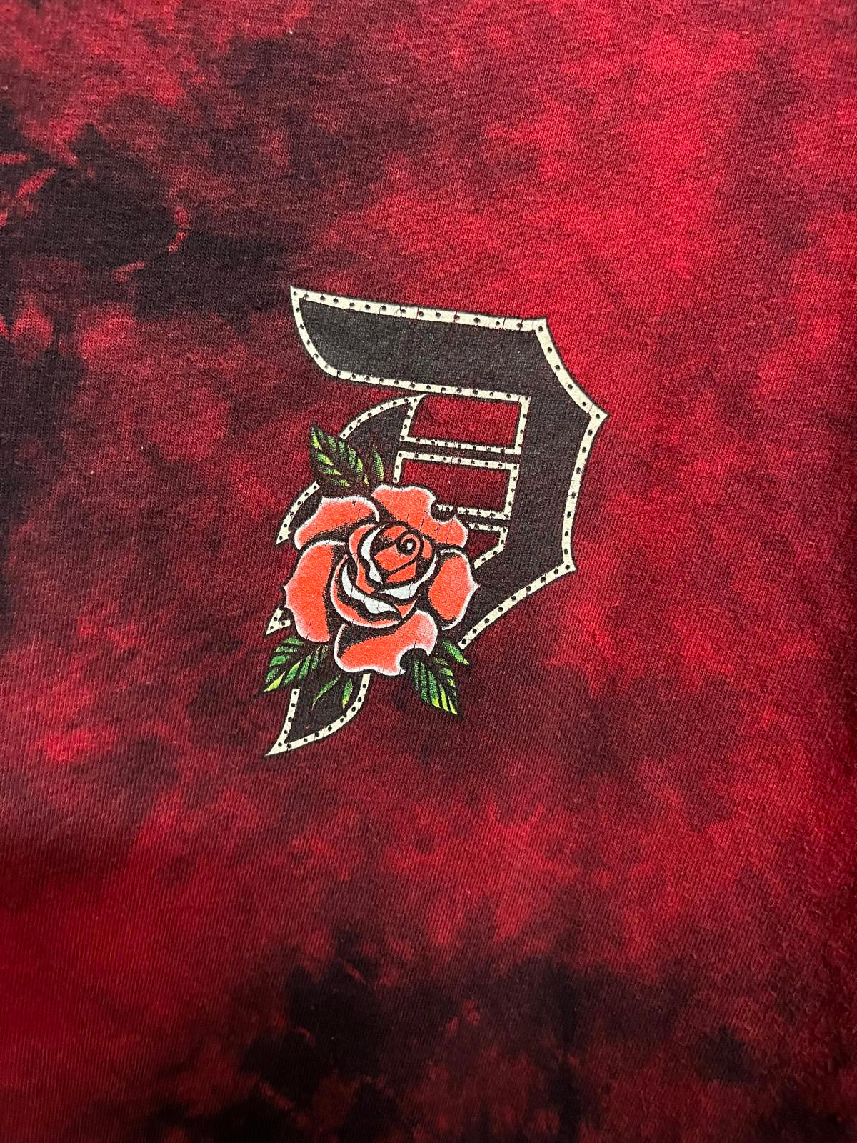 Primitive Skateboarding T-shirt - Black/Red Rose Tie Dye -M