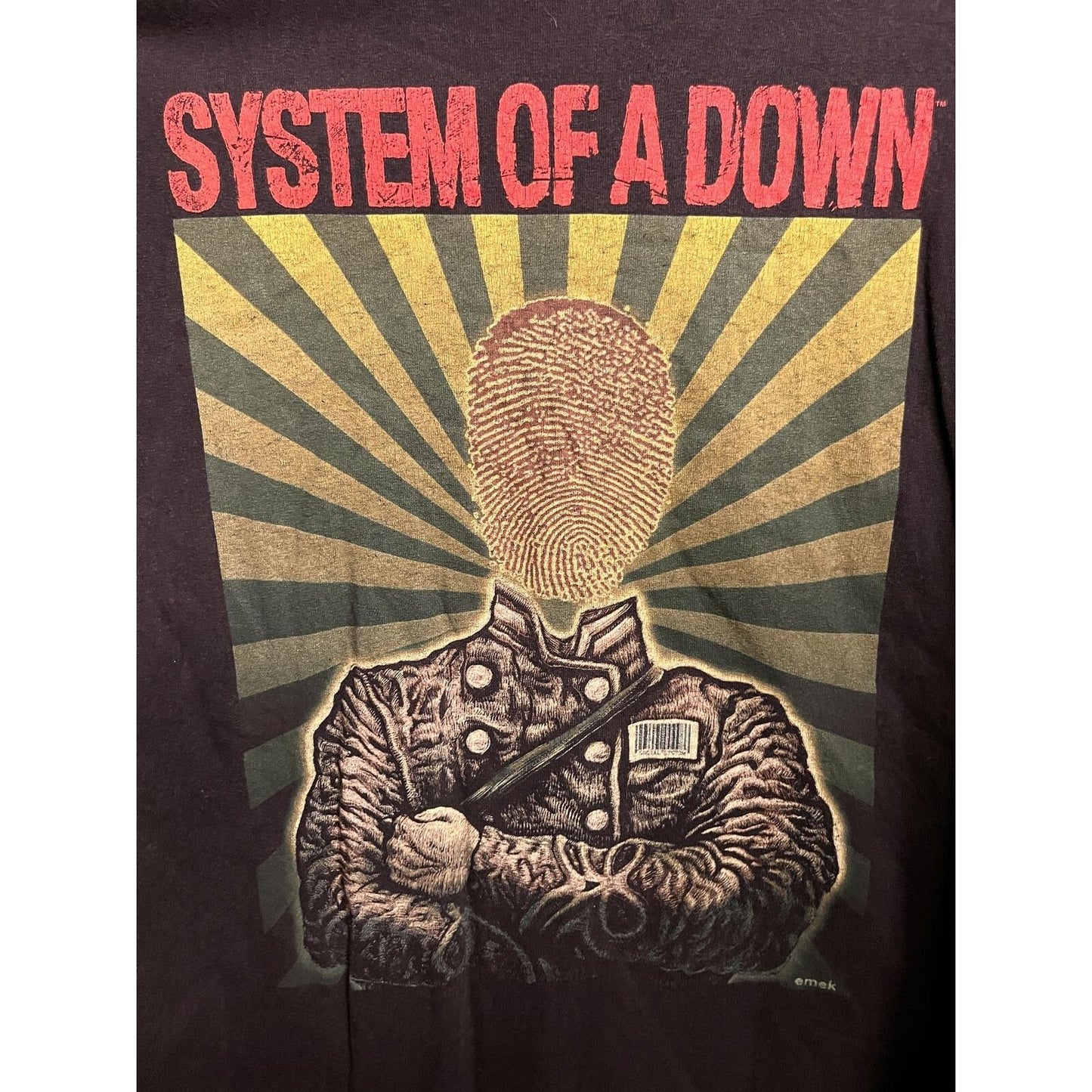 T-shirt VTG System of a Down Fingerprint Man Shirt - XL