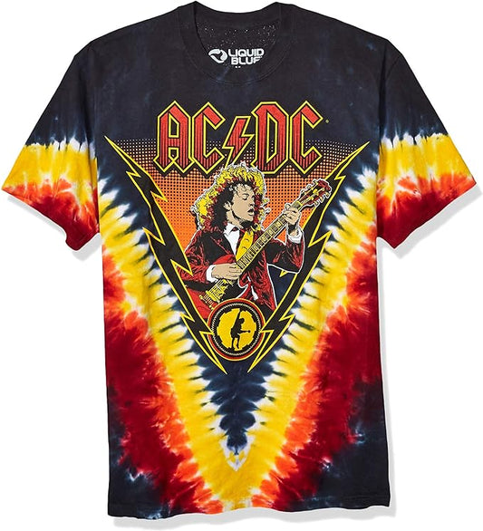 ACDC Tie Dye Angus Liquid Blue TShirt