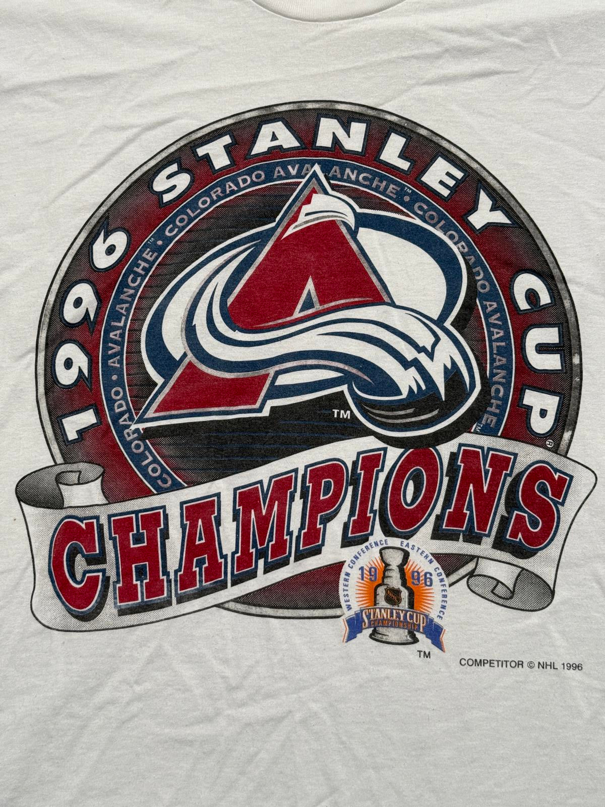 Colorado Avalanche Stanley Cup Champs 1996 NHL Tshirt XL