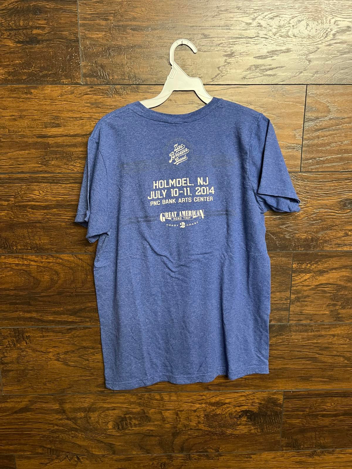 Zac Brown Band T-shirt New Jersey Red White Blue -M