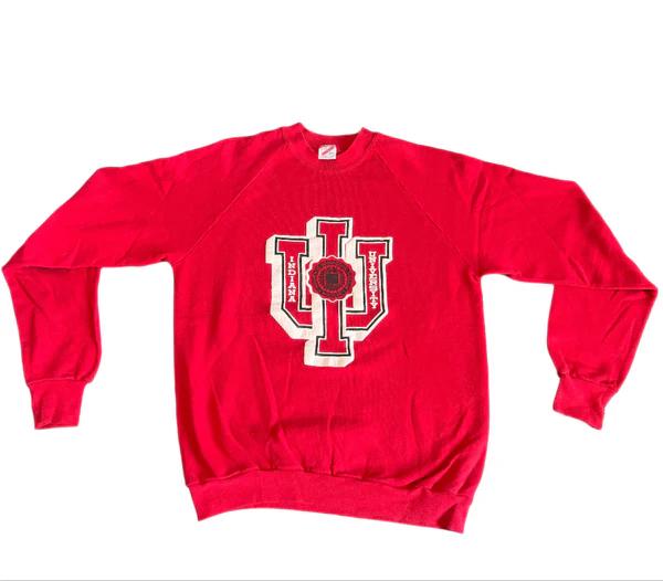 VTG Indiana University Sweatshirt Made in USA IU Hoosiers -L