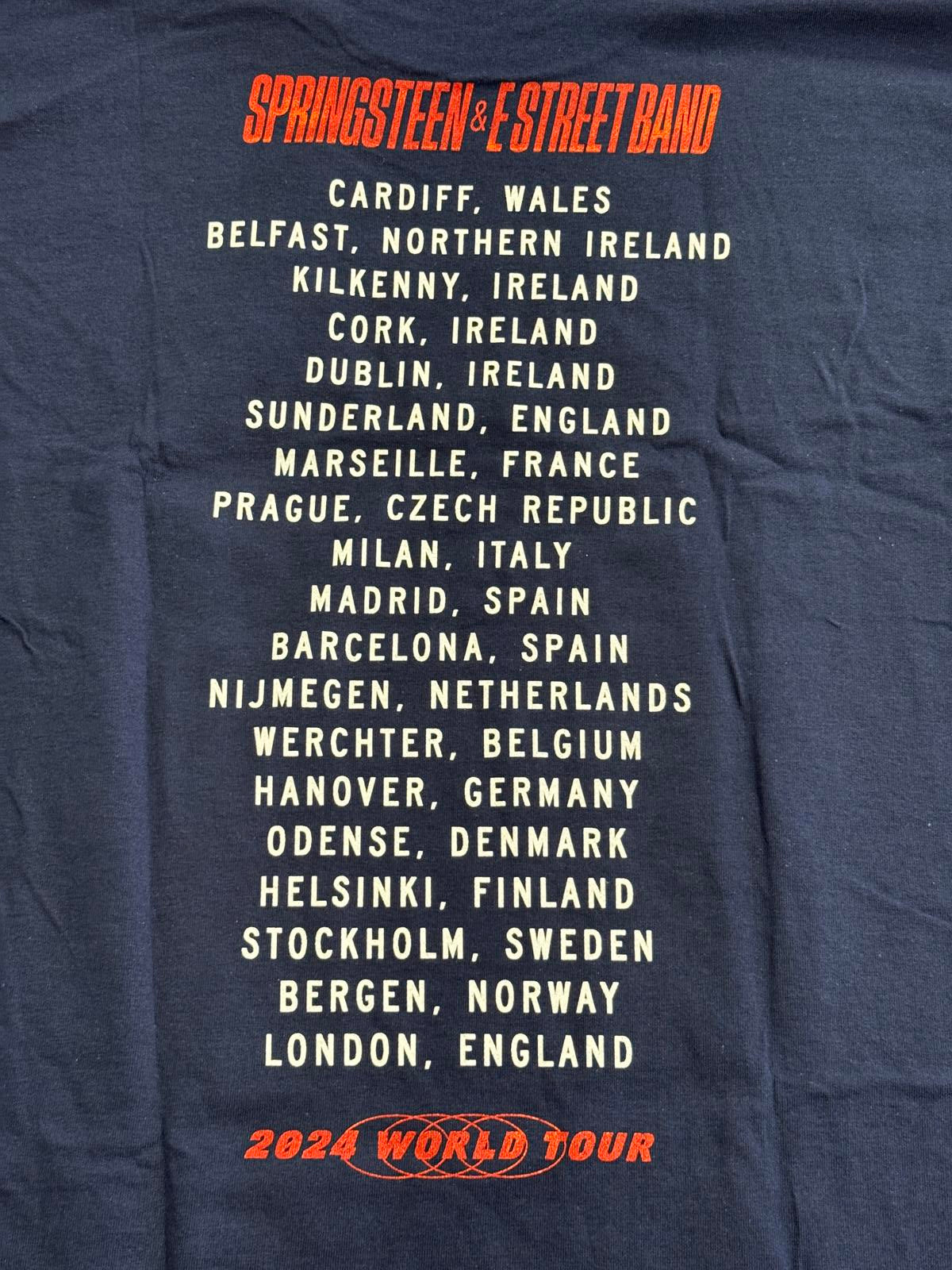 Bruce Springsteen and E Street Band T-shirt 2024 World Tour