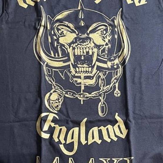 Motorhead England SnaggleTooth T-shirt - Gold 2011 Tour - S