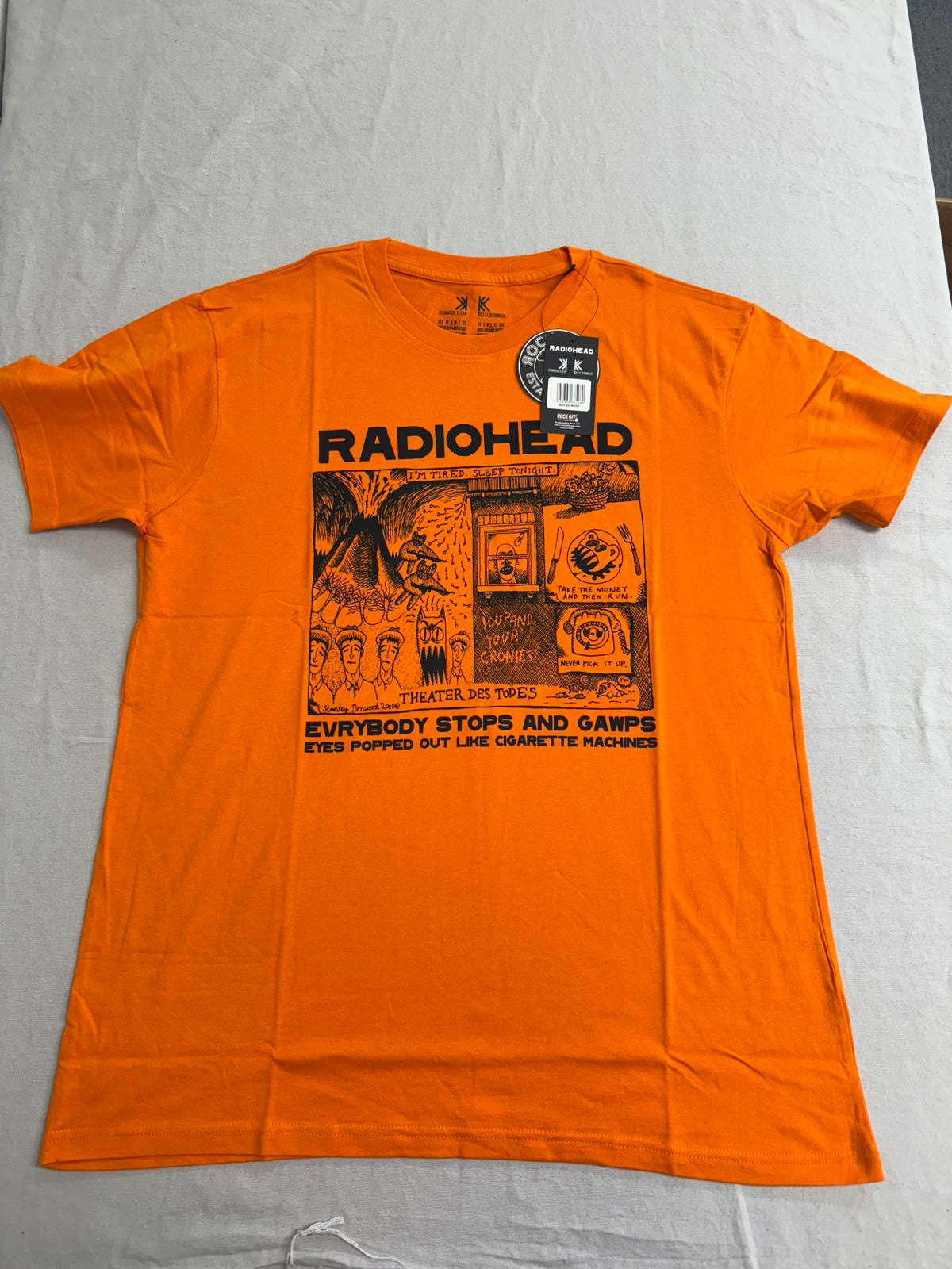 Radiohead Gawps Orange T-shirt - Waste Clothing L