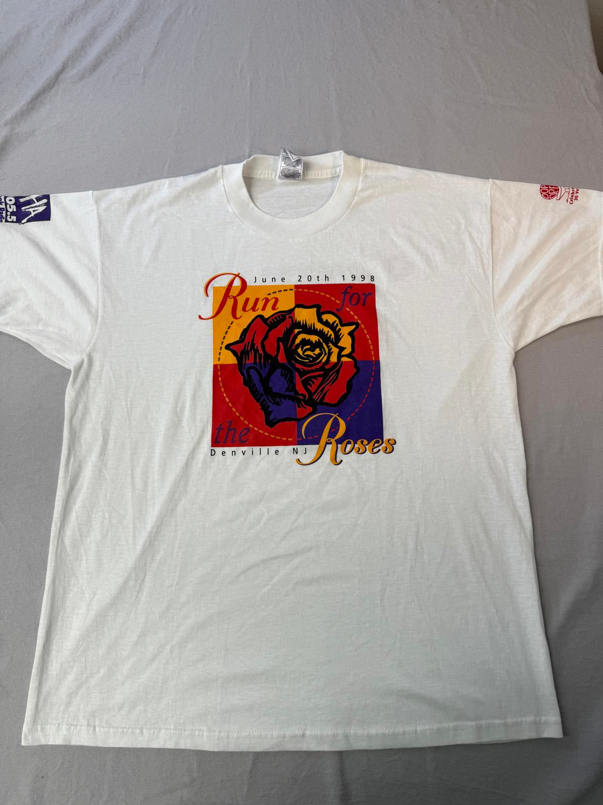 VTG Run for the Roses T-shirt Denville New Jersey Tee - XL