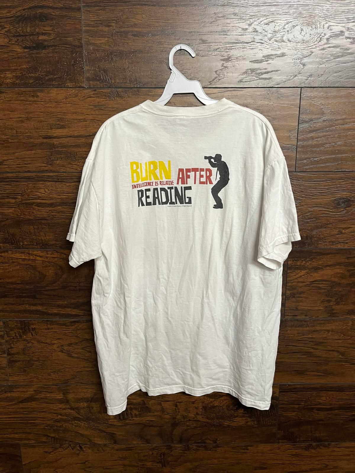 Burn After Reading Movie Promo T-shirt Coen Brothers Tee -XL