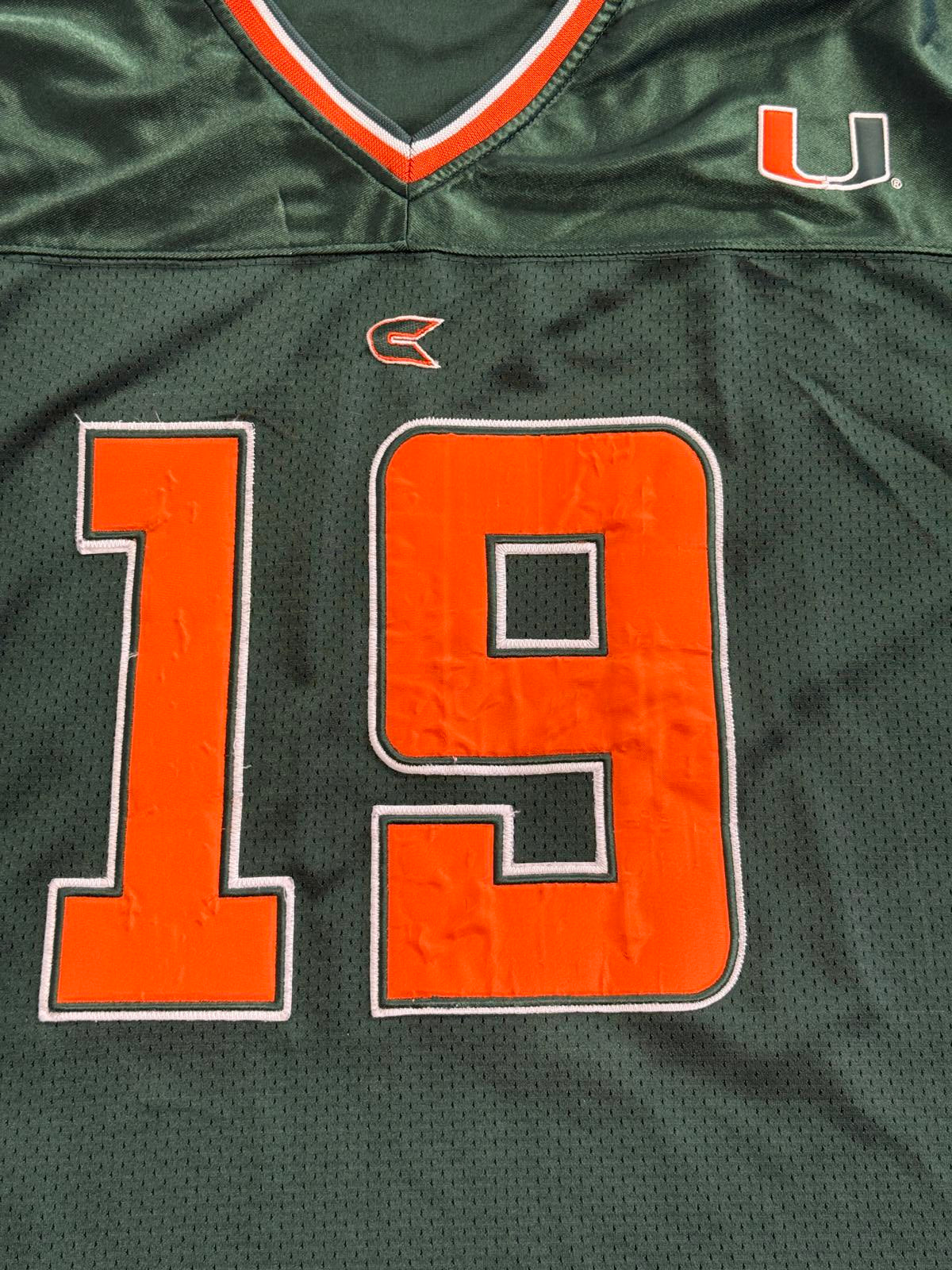 Colosseum Miami Hurricanes 19 Football Jersey Stitched XXL