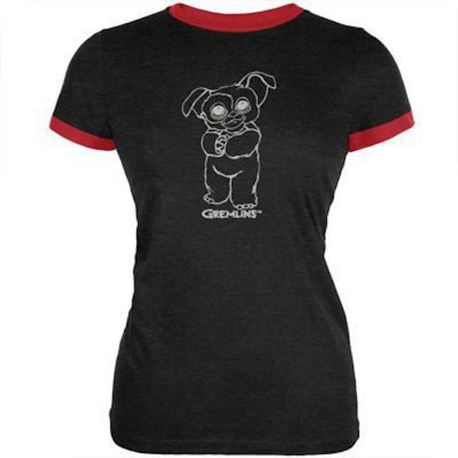 Vintage Ringer Shirt Gizmo Gremlins Movie - Juniors XXL