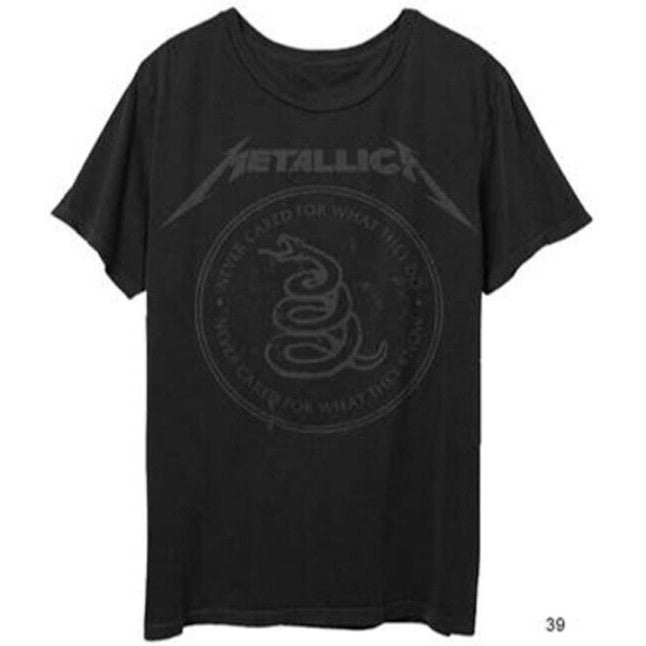 Metallica Black Album Mens T-shirt-Don't Tread on Me Snake Shirt - New