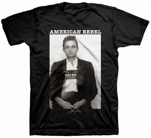 Johnny Cash Mug Shot Mens T Shirt Officially Licensed Vintage Merch