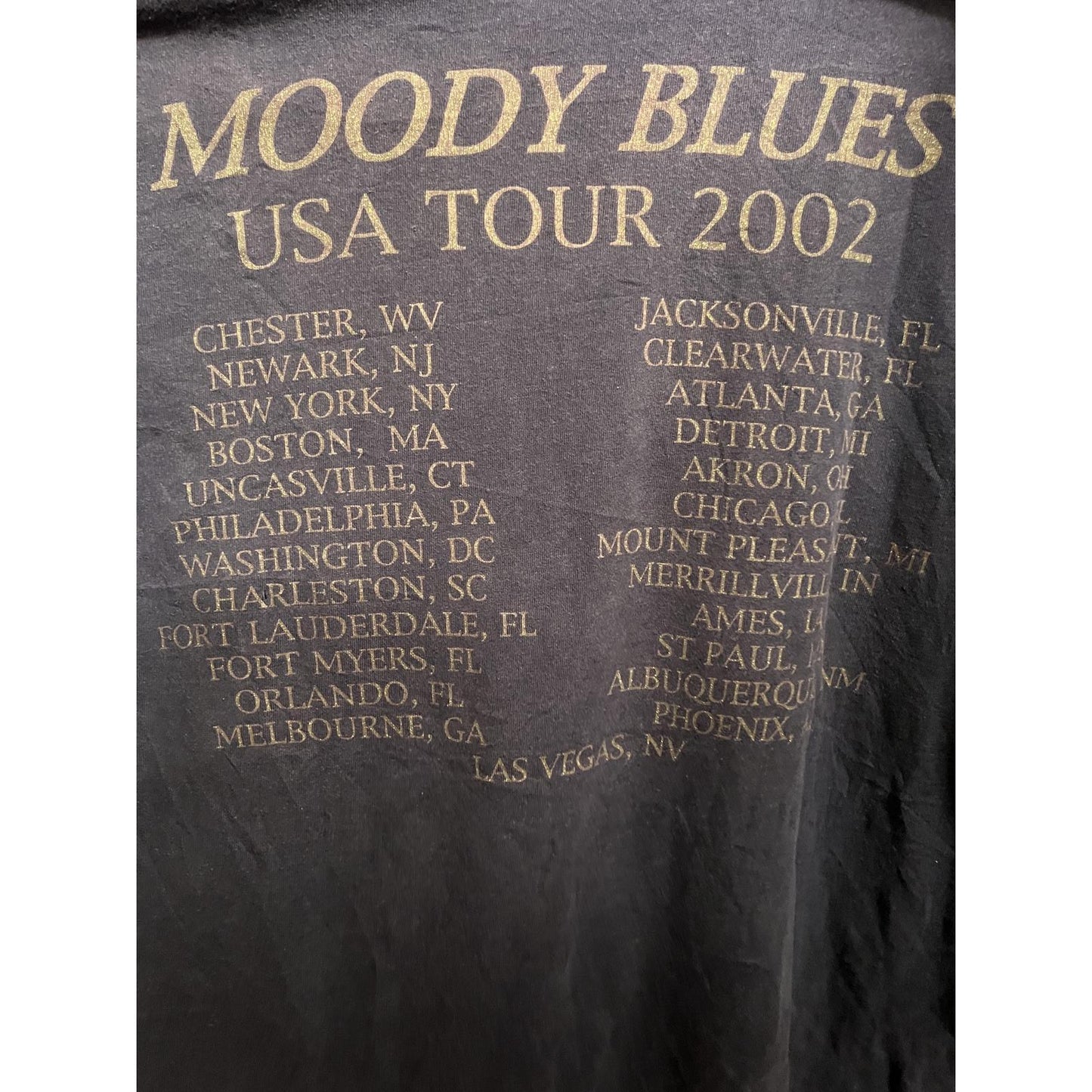 Vintage The Moody Blues T-shirt Tour 2002 USA Tour Shirt - M