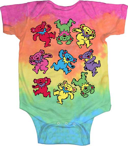 Grateful Dead Dancing Bears Baby One Piece Bodysuit