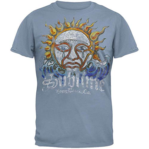 Sublime Sun Logo Mens T-shirt- Black / White / Blue