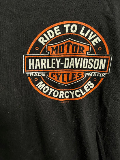 Harley Davidson Ride to Live T-shirt - Powder Keg Shirt L