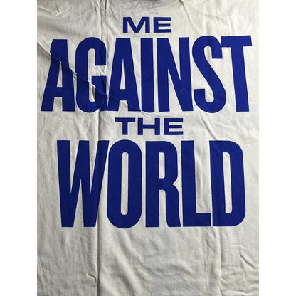 Tupac Bandana Tee - Me Against the World Shirt Blue/Cream - XL