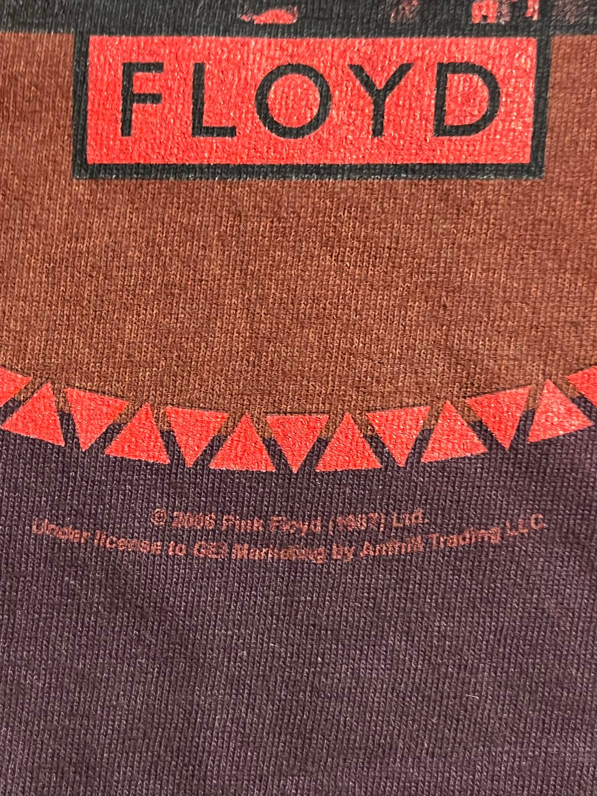 Pink Floyd Red Dye T-shirt Live Over Dyed Shirt XXL