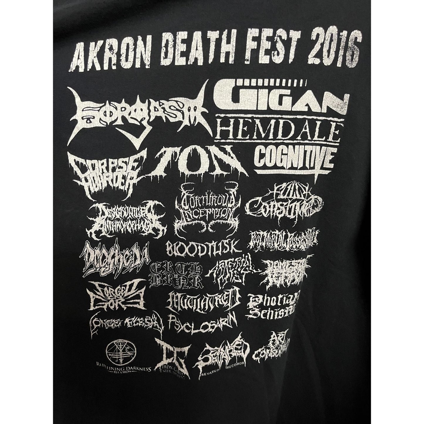 T-shirt Akron Deathfest 2016 - Line up on Back Death Metal - M/L