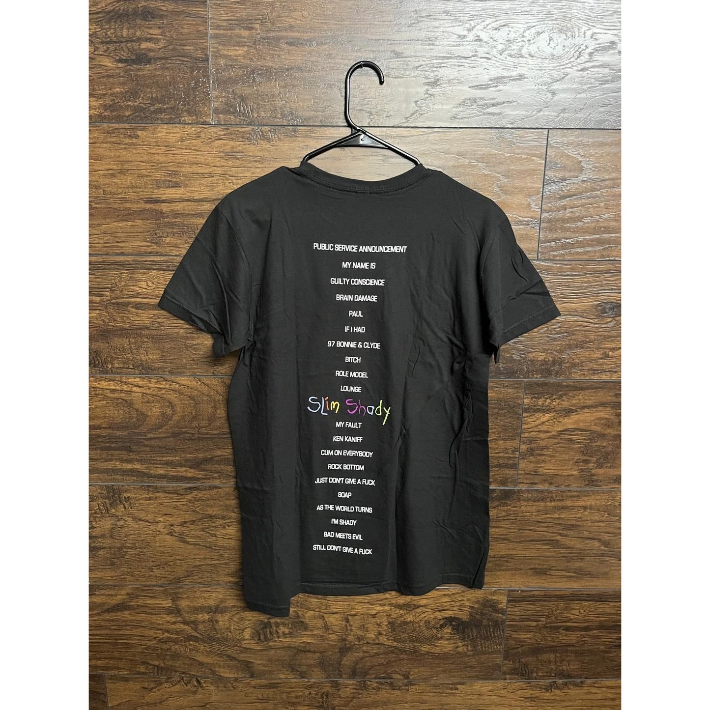 T-shirt Eminem The Slim Shady Lp Shirt - Songs on Back - S