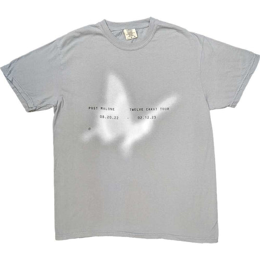 Post Malone Tour T-shirt - Twelve Carat Tour 2022/2023 Butterfly Post Malone