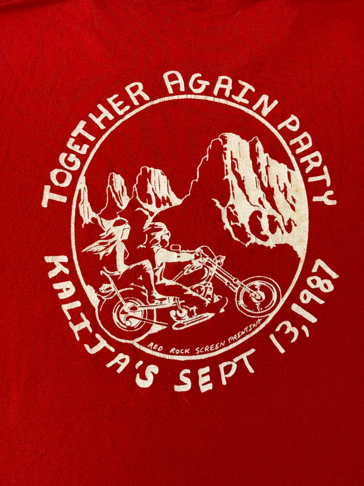 VTG Together Again Party Biker T-shirt Kalijas 1987 XL