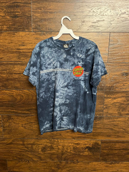 Faded Santa Cruz Dot Tie Dye T-shirt - Skate Tee -M