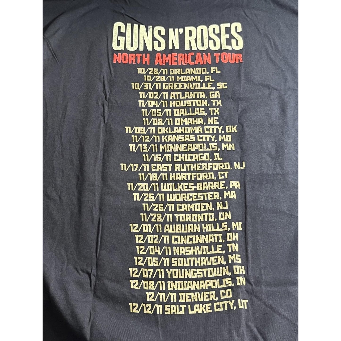 Guns N Roses T-shirt Propaganda Tour 2011 T-shirt - XL