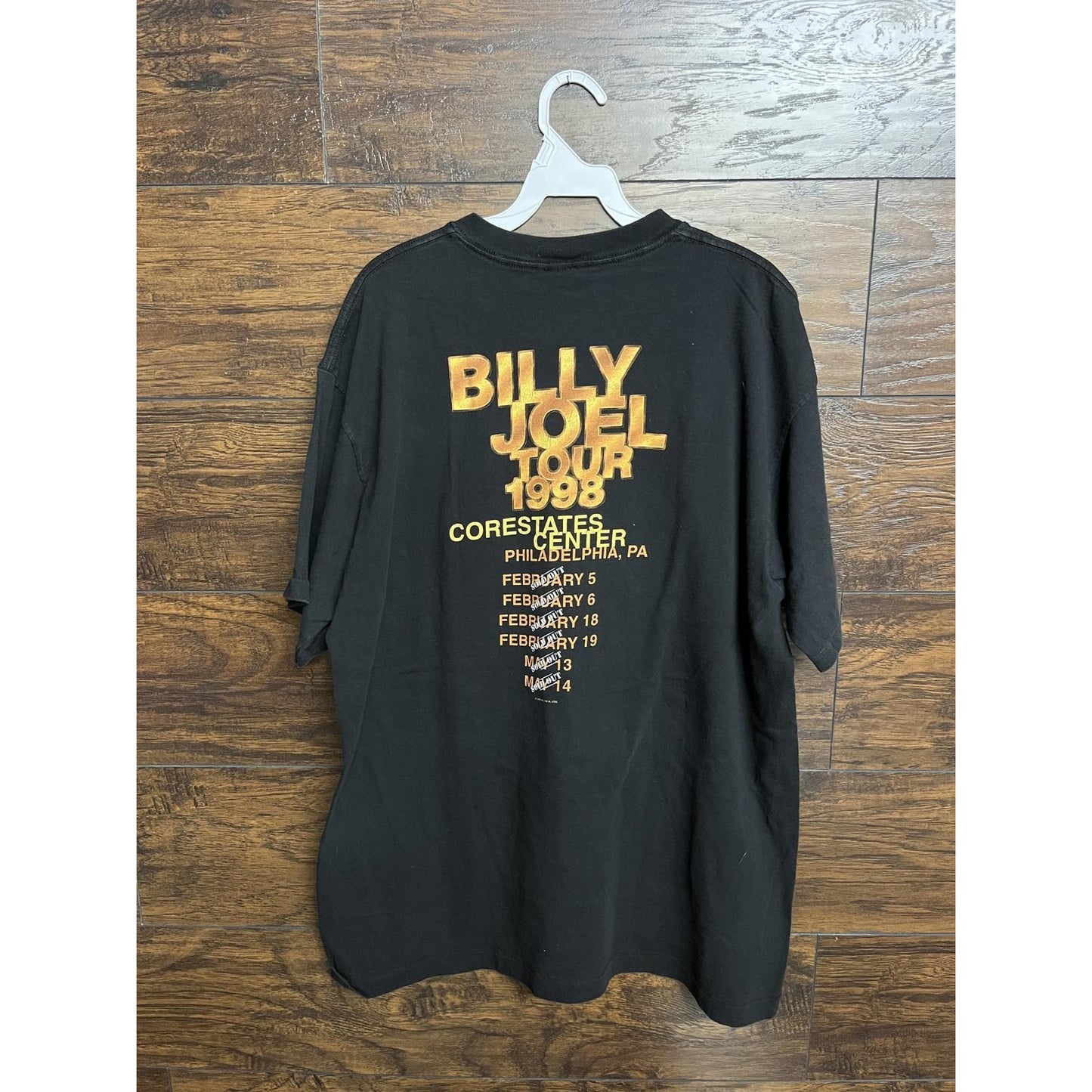 Billy Joel Tour T-shirt 1998	Sold Out Philadephia XL