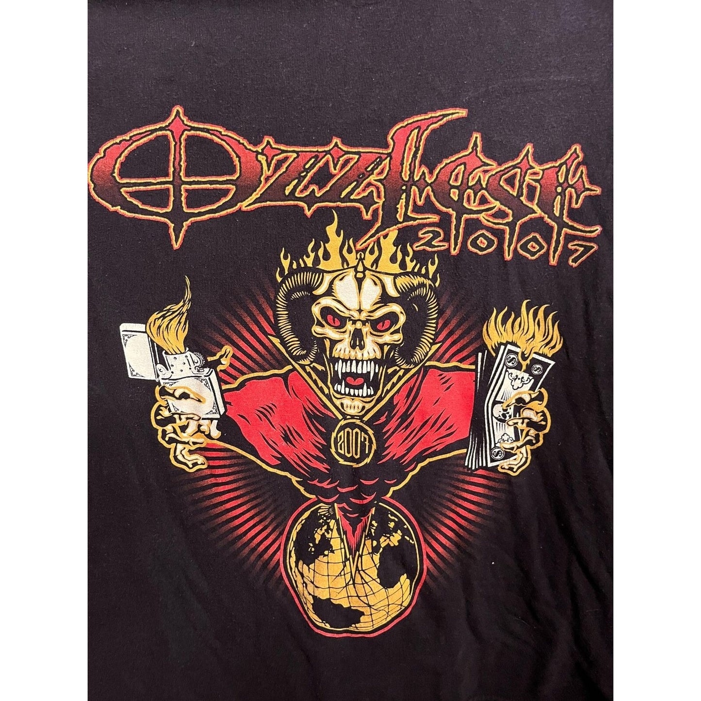 Vintage Ozzfest Tour 2007	T-shirt - Ozzy's Ozz Fest Shirt