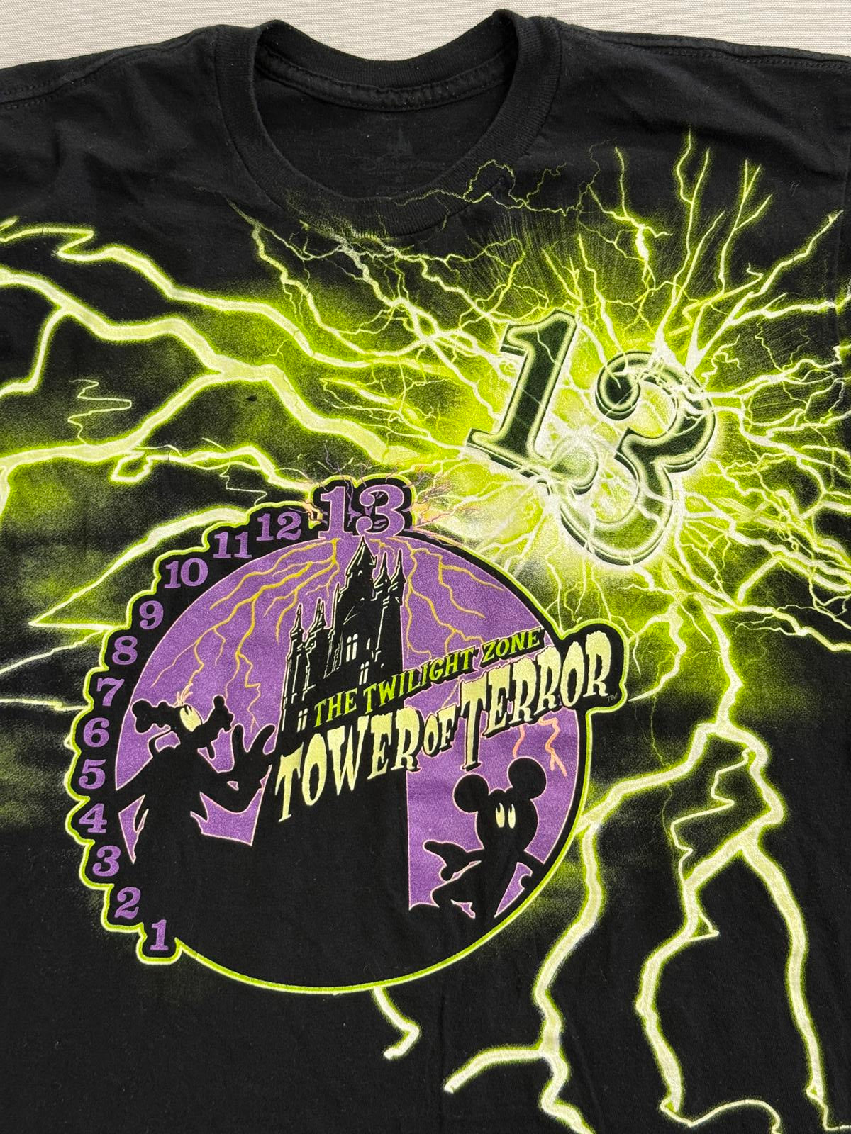 Disney Lighnting T-shirt Tower of Terror Twilight Zone - M