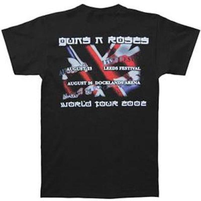 T-shirt Guns n Roses 2002 World Tour Shirt - Union Jack Flag - XL