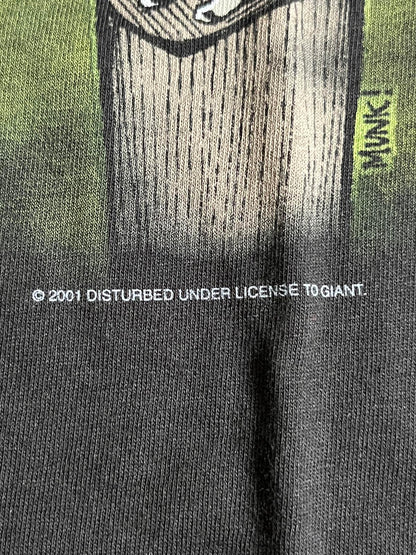 VTG Disturbed Band Anime T-shirt Midnight Glow In The Dark M