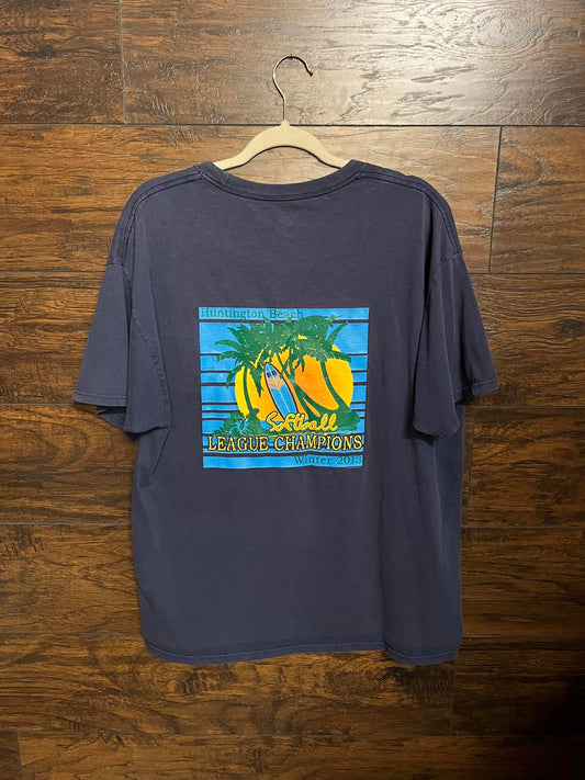 Huntington Beach City Seal Logo Vintage Surfboard / Softball