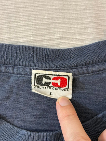 VTG Counter Culture T-shirt American Flag Skate Tee L