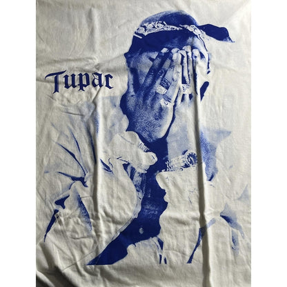 Tupac Bandana Tee - Me Against the World Shirt Blue/Cream - XL