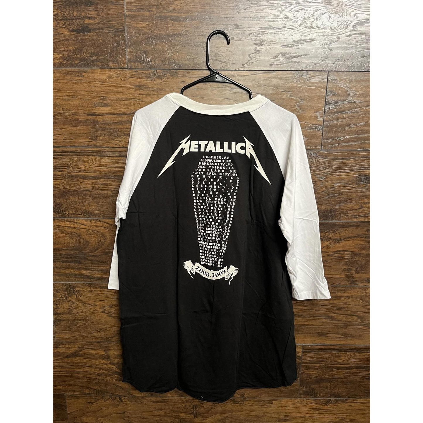 Metallica Seek & Destroy Raglan T-shirt Tour 2008 - XL