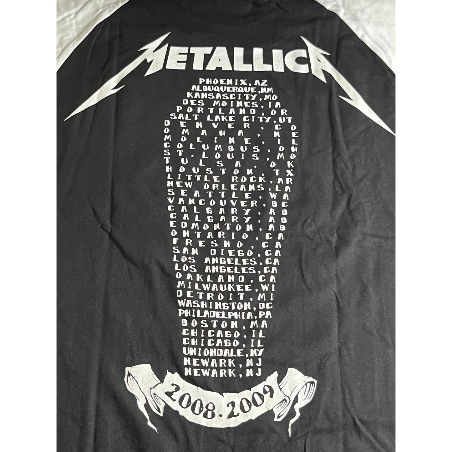 Metallica Seek & Destroy Raglan T-shirt Tour 2008 - XL